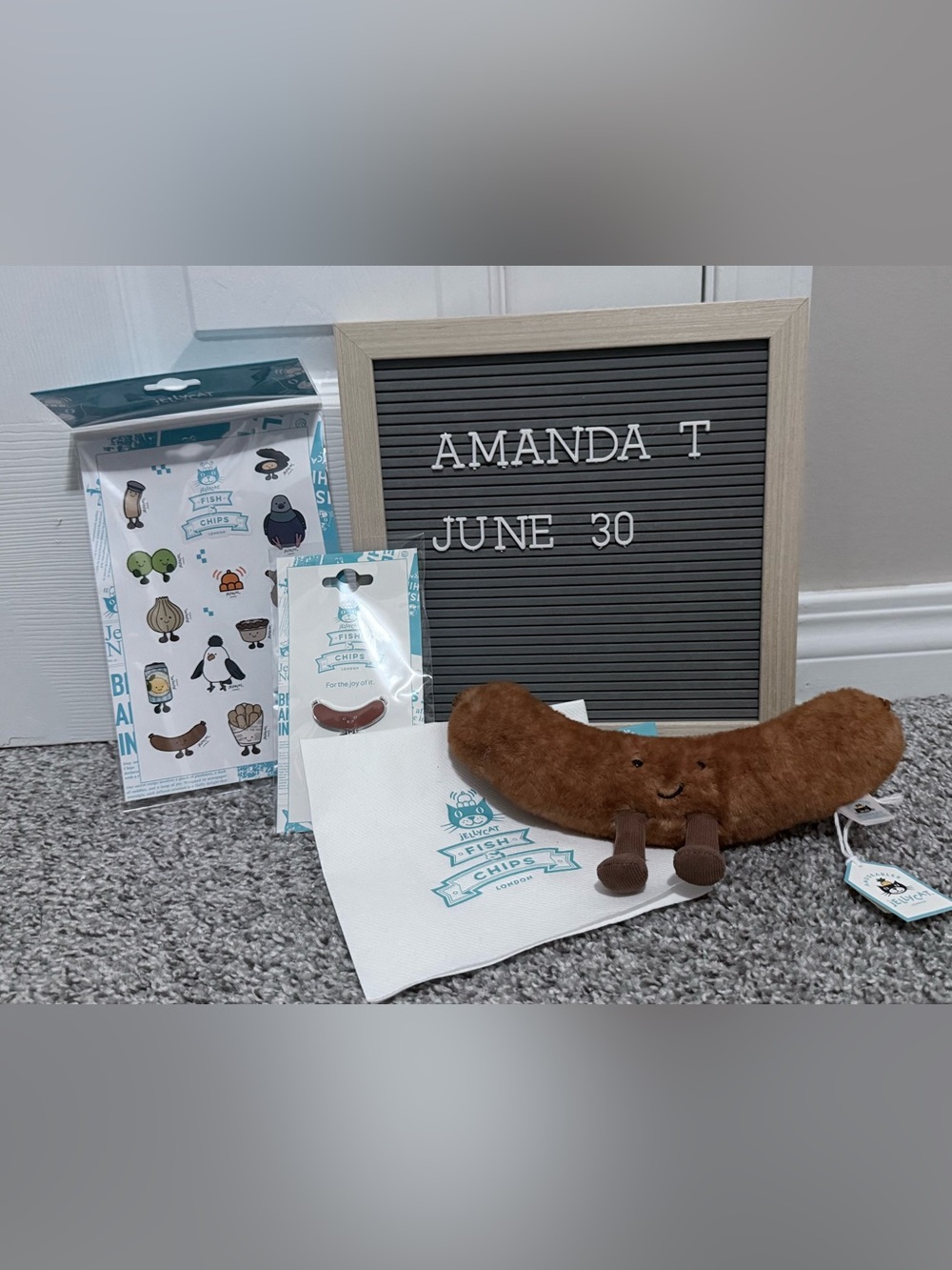 UK exclusive Sausage Jellycat set